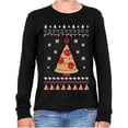 thumbnail image 1 of Tstars Boys Ugly Christmas Pizza Tree Long Sleeve TShirt, Youth Unisex Holiday Gift, 1 of 6