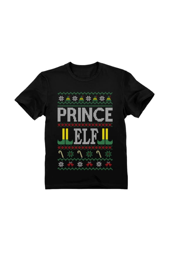 Boys Ugly Christmas Prince Elf Family Elf Kids Christmas Gift Toddler Kids T-Shirt