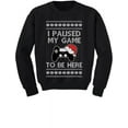 thumbnail image 1 of Tstars Boys Ugly Christmas Sweatshirt, Funny I Paused My Game to Be Here Holiday Gift for Gamers, 1 of 6