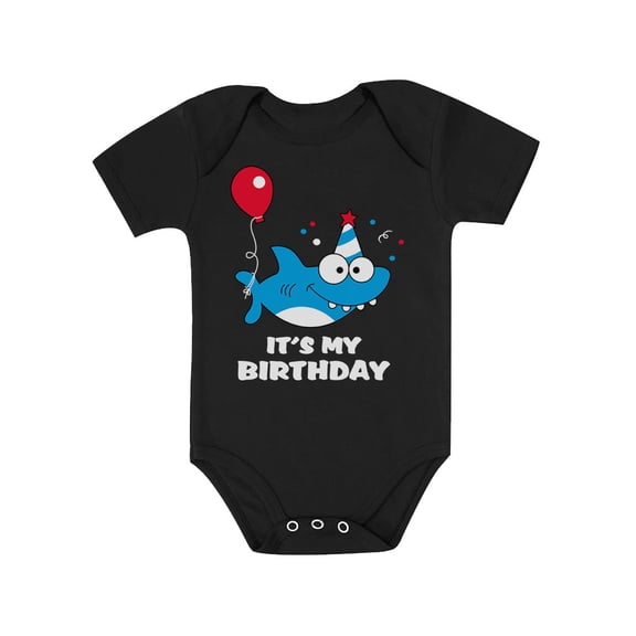 Tstars Boys Unisex 1st 2nd Birthday Gift Shark Outfit Birthday Gift for 1 or 2 Year Old Birthday Gift for Baby Boy Birthday Party B Day Baby Bodysuit