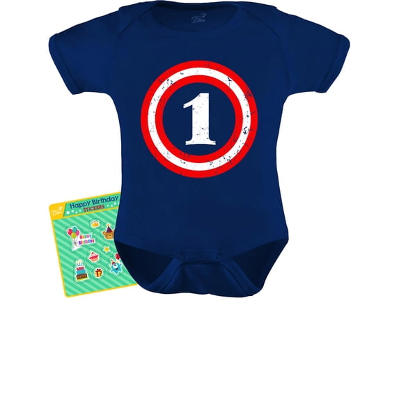 Tstars Boys Unisex 1st Birthday Gift for 1 Year Old Captain Birthday Gifts for Baby Boy Gift for One Year Old Birthday Party Birthday B Day Infant Baby Bodysuit