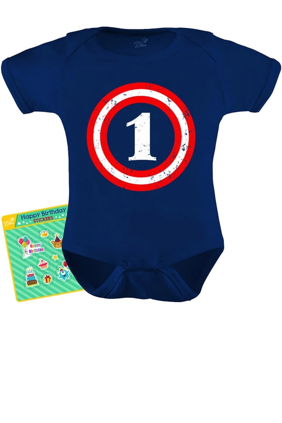 Boys Unisex 1st Birthday Gift for 1 Year Old Captain Birthday Gifts for Baby Boy Gift for One Year Old Birthday Party Birthday B Day Infant Baby Bodysuit