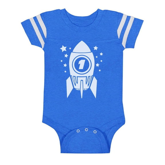 Tstars Boys Unisex 1st Birthday Gift Birthday Gift for 1 Year Old Space Rocket Birthday Gifts for Baby Boy One Year Old Birthday Party Cute B Day Baby Jersey Bodysuit