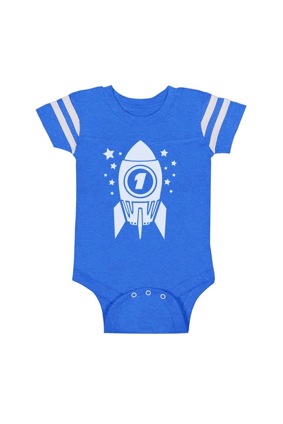 Boys Unisex 1st Birthday Gift Birthday Gift for 1 Year Old Space Rocket Birthday Gifts for Baby Boy One Year Old Birthday Party Cute B Day Baby Jersey Bodysuit