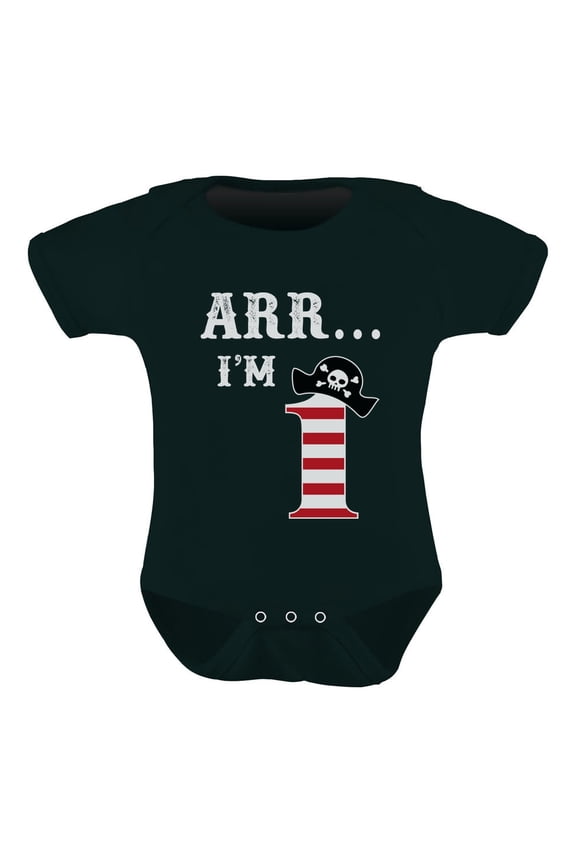 Boys Unisex 1st Birthday Gift Arr I'm 1 Pirate Birthday Gift for 1 Year Old Birthday Gift for Baby Boys Birthday Gift for One Year Old Birthday Party B Day Baby Bodysuit