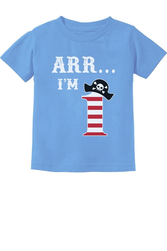 Boys Unisex 1st Birthday Gift Arr I'm 1 Pirate Shirt Birthday Gift for 1 Year Old Birthday Gift for Baby Boys Birthday Gift for One Year Old Birthday Party B Day Infant Kids T Shirt