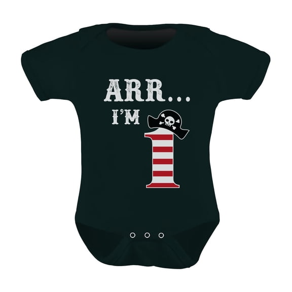 Tstars Boys Unisex 1st Birthday Gift Arr I'm 1 Pirate Birthday Gift for 1 Year Old Birthday Gift for Baby Boys Birthday Gift for One Year Old Birthday Party B Day Baby Bodysuit