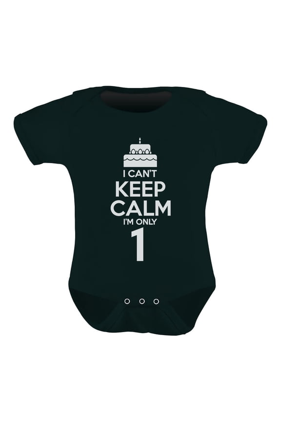 Boys Unisex 1st Birthday Gift Birthday Gift for 1 Year Old I Can't Keep Calm I'm One Cake Cute Birthday Party Birthday Gifts for Baby Boy B Day Baby Bodysuit