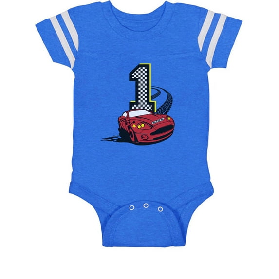 Tstars Boys Unisex 1st Birthday Gift Shirt Birthday Gift for 1 Year Old Racing Car 1st Birthday Gift for One Year Old Birthday Gift for Baby Boys Birthday Party B Day Infant Baby Jersey Bodysuit