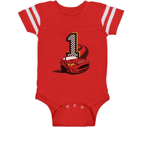 Tstars Boys Unisex 1st Birthday Gift Shirt Birthday Gift for 1 Year Old Racing Car 1st Birthday Gift for One Year Old Birthday Gift for Baby Boys Birthday Party B Day Infant Baby Jersey Bodysuit