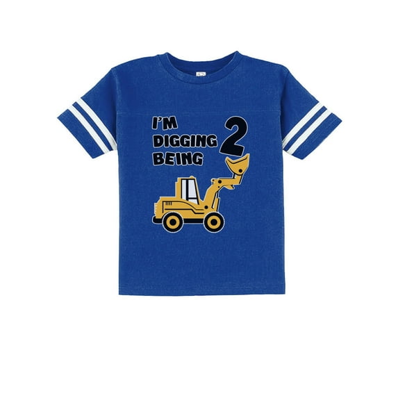 Tstars Boys Unisex 2nd Birthday Gift Birthday Gift for 2 Year Old Shirt Bulldozer Construction Birthday Shirts for Baby Boy Graphic Tee Birthday Party Cute B Day Toddler Jersey T Shirt