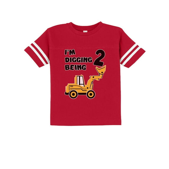 Tstars Boys Unisex 2nd Birthday Gift Birthday Gift for 2 Year Old Shirt Bulldozer Construction Birthday Shirts for Baby Boy Graphic Tee Birthday Party Cute B Day Toddler Jersey T Shirt