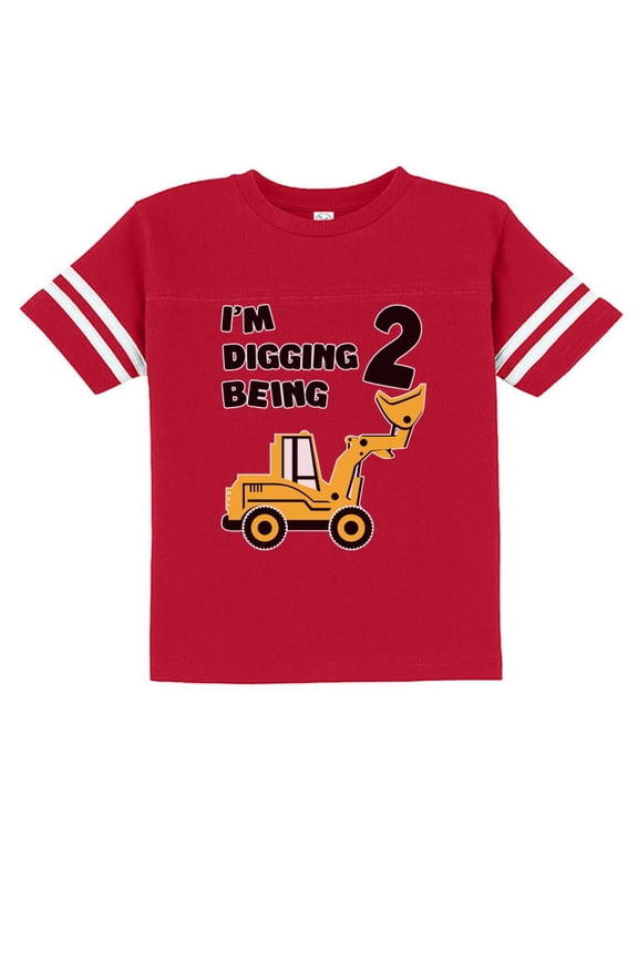 Boys Unisex 2nd Birthday Gift Birthday Gift for 2 Year Old Shirt Bulldozer Construction Birthday Shirts for Baby Boy Graphic Tee Birthday Party Cute B Day Toddler Jersey T Shirt