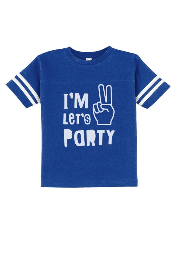 Boys Unisex 2nd Birthday Gift Shirt Birthday Gift for 2 Year Old I'm Two Let's Party Cute Birthday Shirts for Baby Boy Graphic Tee Birthday Party B Day Toddler Jersey Graphic T Shirt