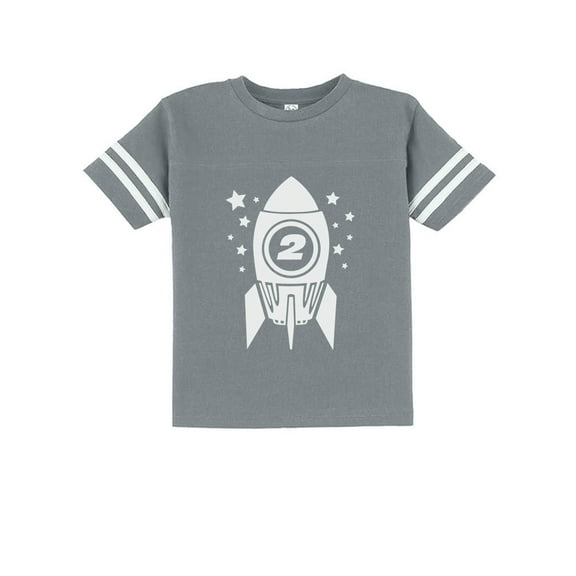 Tstars Boys Unisex 2nd Birthday Gift Space Rocket Shirt Birthday Gift for 2 Year Old Birthday Gift for Boys Gift for Two Year Old Birthday Party B Day Toddler Jersey T Shirt
