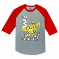 thumbnail image 1 of Tstars Boys Unisex 3rd Birthday Gift Shirt Birthday Gift for 3 Year Old Paw Patrol Rubble Tractor Birthday Shirts for Boy B Day Birthday Party 3-4 Sleeve Baseball Jersey Toddler Shirt, 1 of 2