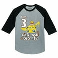 thumbnail image 1 of Tstars Boys Unisex 3rd Birthday Gift Shirt Birthday Gift for 3 Year Old Paw Patrol Rubble Tractor Birthday Shirts for Boy B Day Birthday Party 3-4 Sleeve Baseball Jersey Toddler Shirt, 1 of 2