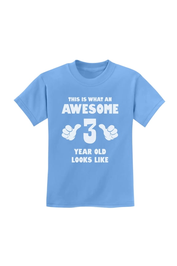 Boys Unisex 3rd Birthday Gift Shirt Birthday Gift for 3 Year Old This Is What an Awesome 3 Year Old Looks Like Birthday Shirts for Boy Tshirt Funny Humor B Day Birthday Party Kids T Shirt