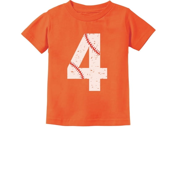 Tstars Boys Unisex 4th Birthday Gift Shirt Birthday Gift for 4 Year Old Baseball Birthday Shirts for Boy Graphic Tee Tshirt B Day Birthday Party Toddler Kids Graphic T Shirt