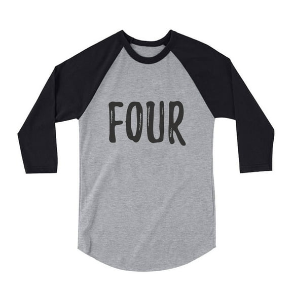 Tstars Boys Unisex 4th Birthday Gift Shirt Birthday Gift for 4 Year Old Baseball Birthday Shirts for Boy Tshirt Graphic Tee Child B Day Birthday Party 3-4 Sleeve Jersey Toddler Shirt