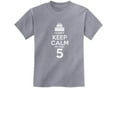 thumbnail image 1 of Tstars Boys Unisex 5h Birthday Gift Birthday Cake Graphic Tee Birthday Gift for 5 Year Old Birthday Gift for Boys I Can't Keep Calm I'm 5 Children's Birthday Party B Day Cute Kids T Shirt, 1 of 8