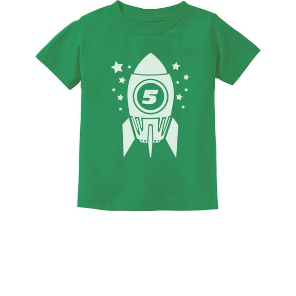 Tstars Boys Unisex 5th Birthday Gift Space Rocket Shirt Birthday Gift for 5 Year Old Birthday Gift for Boys Gift for Five Year Old Birthday Party B Day Toddler Infant Kids T Shirt