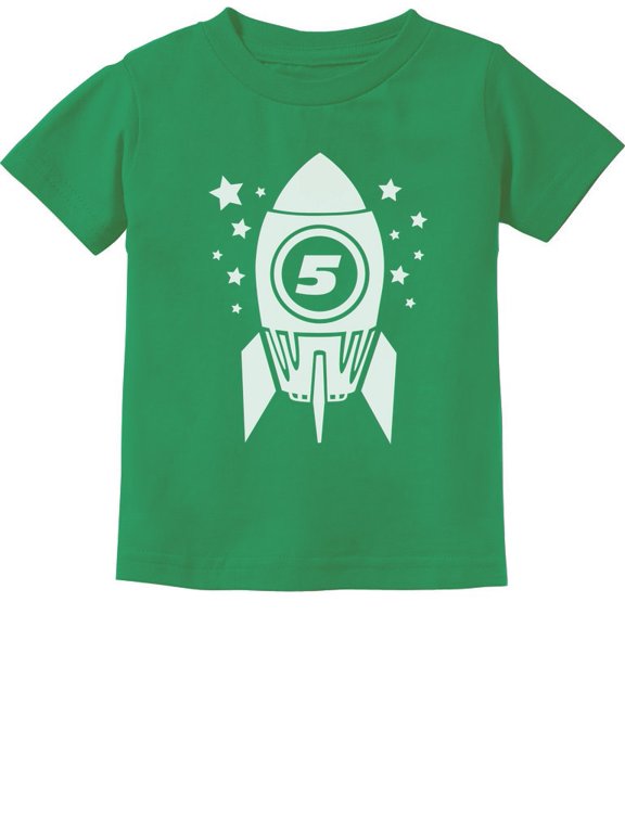 Boys Unisex 5th Birthday Gift Space Rocket Shirt Birthday Gift for 5 Year Old Birthday Gift for Boys Gift for Five Year Old Birthday Party B Day Youth Kids T Shirt