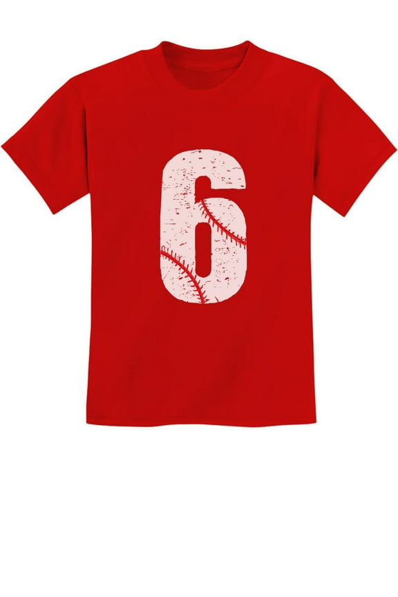 Boys Unisex 6th Birthday Gift Baseball Shirt Birthday Gift for 6 Year Old Birthday Gift for Boys Birthday Gift for Six Year Old Birthday Party B Day Youth Kids T Shirt