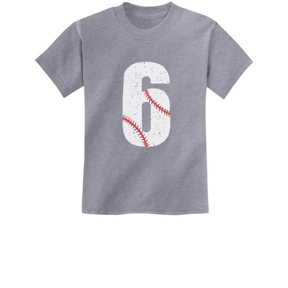 Tstars Boys Unisex 6th Birthday Gift Baseball Shirt Birthday Gift for 6 Year Old Birthday Gift for Boys Birthday Gift for Six Year Old Birthday Party B Day Youth Kids T Shirt