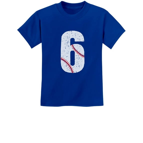 Tstars Boys Unisex 6th Birthday Gift Baseball Shirt Birthday Gift for 6 Year Old Birthday Gift for Boys Birthday Gift for Six Year Old Birthday Party B Day Youth Kids T Shirt
