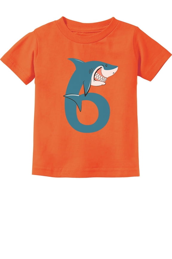 Boys Unisex 6th Birthday Gift Shark Shirt Birthday Gift for 6 Year Old Birthday Gift for Boys Gift for Six Years Old Birthday Party B Day Toddler Kids T-Shirt