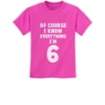 thumbnail image 1 of Tstars Boys Unisex 6th Birthday Gift Shirt Birthday Gift for 6 Year Old Birthday Gift for Boys I Know Everything I'm 6 Funny Birthday Party B Day Youth Kids T Shirt, 1 of 6