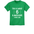 thumbnail image 1 of Tstars Boys Unisex 6th Birthday T-Shirt - "This Is What 6 and Awesome Looks Like" Graphic Tee - Perfect Gift for Six-Year-Old Birthday Celebrations - Fun and Stylish Kids Birthday Apparel, 1 of 7
