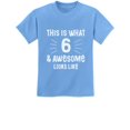 thumbnail image 1 of Tstars Boys Unisex 6th Birthday T-Shirt - "This Is What 6 and Awesome Looks Like" Graphic Tee - Perfect Gift for Six-Year-Old Birthday Celebrations - Fun and Stylish Kids Birthday Apparel, 1 of 7