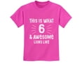 thumbnail image 1 of Tstars Boys Unisex 6th Birthday T-Shirt - "This Is What 6 and Awesome Looks Like" Graphic Tee - Perfect Gift for Six-Year-Old Birthday Celebrations - Fun and Stylish Kids Birthday Apparel, 1 of 7