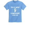 thumbnail image 1 of Tstars Boys Unisex 9th Birthday Celebration T-Shirt - '9 and Awesome' Theme - Ideal Gift for Nine Year Old Birthday Boy or Girl - Party Ready Kids Apparel - Trendy Age Pride Youth Top, 1 of 6