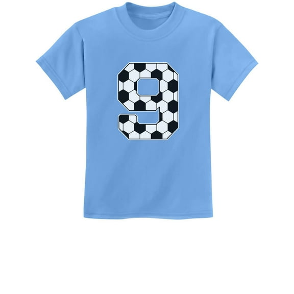 Tstars Boys Unisex 9th Birthday Soccer-Themed T-Shirt - Youth Kids Party Tee - Perfect Gift for Soccer Lovers - Celebratory Sports Apparel - Fun & Unique Birthday Outfit