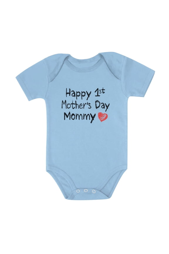 Boys Unisex Best Gift for Mother's Day Shirts Happy First Mothers Day Baby Toddler Cool Cute Gift for Mom Shirts for Baby Boy Mothers Day Gift Baby Shower Infant Baby Bodysuit
