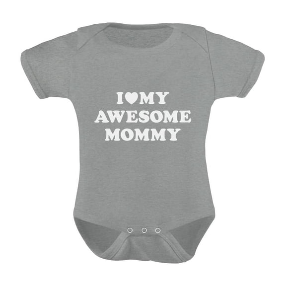 Tstars Boys Unisex Best Gift for Mother's Day Shirts I Love my Awesome Mommy Baby Toddler Cool Cute Gift for Mom Shirts for Baby Boy Mothers Day Gift Baby Bodysuit