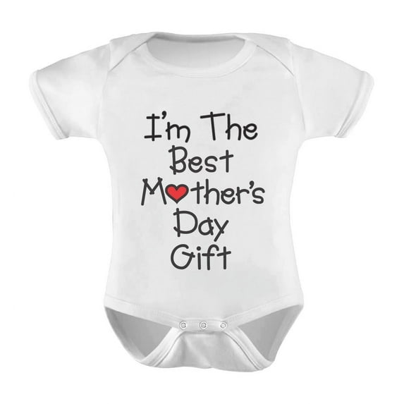 Tstars Boys Unisex Best Gift for Mother's Day Shirts I'm the Best Baby Toddler Cool Cute Gift for Mom Shirts for Baby Boy Mothers Day Gift Baby Bodysuit
