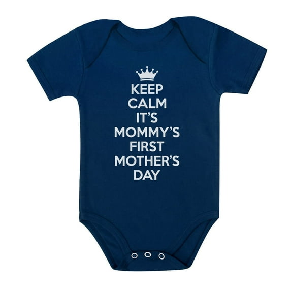 Tstars Boys Unisex Best Gift for Mother's Day Shirts Keep Calm its Mommys First Mothers Day Baby Toddler Cool Cute Gift for Mom Shirts for Baby Boy Mothers Day Gift Baby Shower Baby Bodysuit