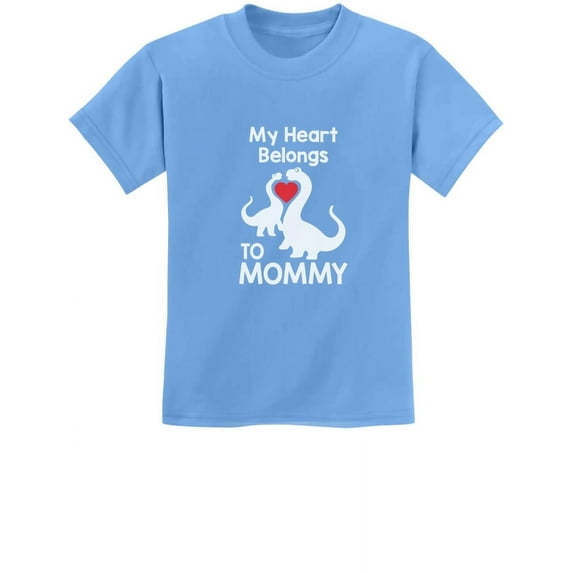 Tstars Boys Unisex Best Gift for Mother's Day Shirts Tee My Heart Belongs to Mommy Kids Cool Cute Gift for Mom Shirts for Boy T Rex Love Mothers Day Gift Kids T Shirt