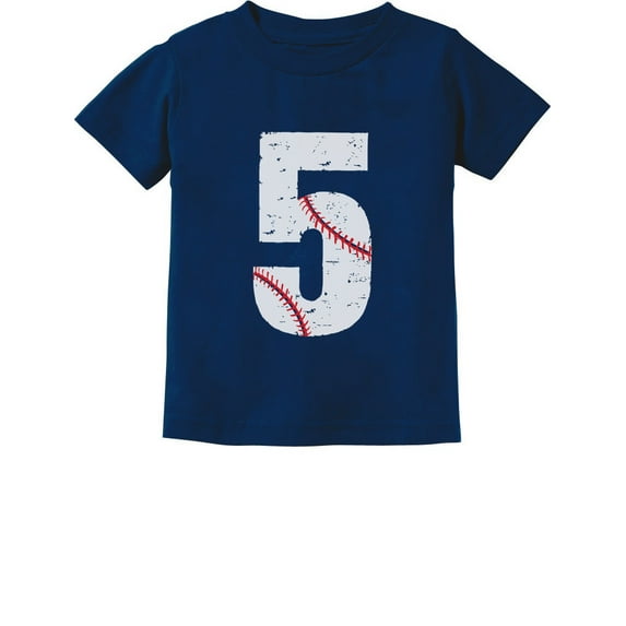Tstars Boys Unisex Birthday Gift for 5 Year Old Graphic Tee 5th Birthday Gift for Five Year Old Birthday Baseball Shirts for Boy B Day Birthday Party Toddler Kids Graphic T Shirt