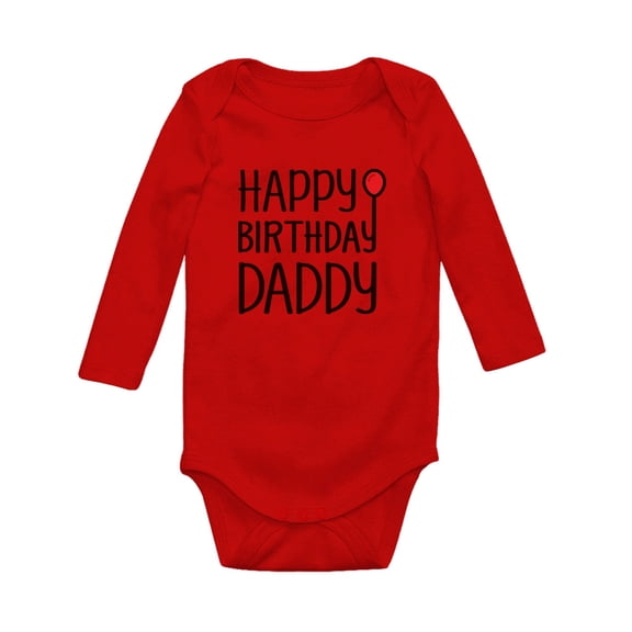 Tstars Boys Unisex Birthday Gifts for Dad Baby Boy Happy Birthday Daddy Cute Infant Dad's Gift B Day Birthday Party Baby Long Sleeve Bodysuit