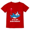 thumbnail image 1 of Tstars Boys Unisex Birthday Shark Birthday Party Shirt Funny Humor Graphic Tee Gift Birthday Party Birthday Gift Birthday Shirts for Boy B Day Toddler Kids Graphic T Shirt, 1 of 6
