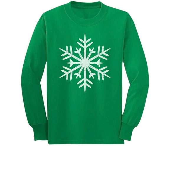 Tstars Boys' Christmas Snowflake Long Sleeve Shirt - Festive Holiday Gift for Kids