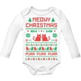 thumbnail image 1 of Tstars Boys Unisex Christmas Shirts Gift Meeowee Christmas Ugly Sweater Cute Kids Funny Humor Family Holiday Shirts Xmas Party Christmas Gifts for Boy Infant Baby Long Sleeve Bodysuit, 1 of 5