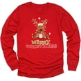thumbnail image 1 of Tstars Merry Chirstmess Cute Reindeer Xmas Lights Toddler Kids Long sleeve T-Shirt, 1 of 6