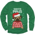 thumbnail image 1 of Tstars Boys Unisex Christmas T-Shirt Gift for Dog Lover Pug Fans Santa Paws Kids Holiday Long Sleeve, 1 of 6