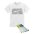thumbnail image 1 of Tstars Boys Unisex Easter Holiday Coloring Kit Kids T Shirt, 1 of 6